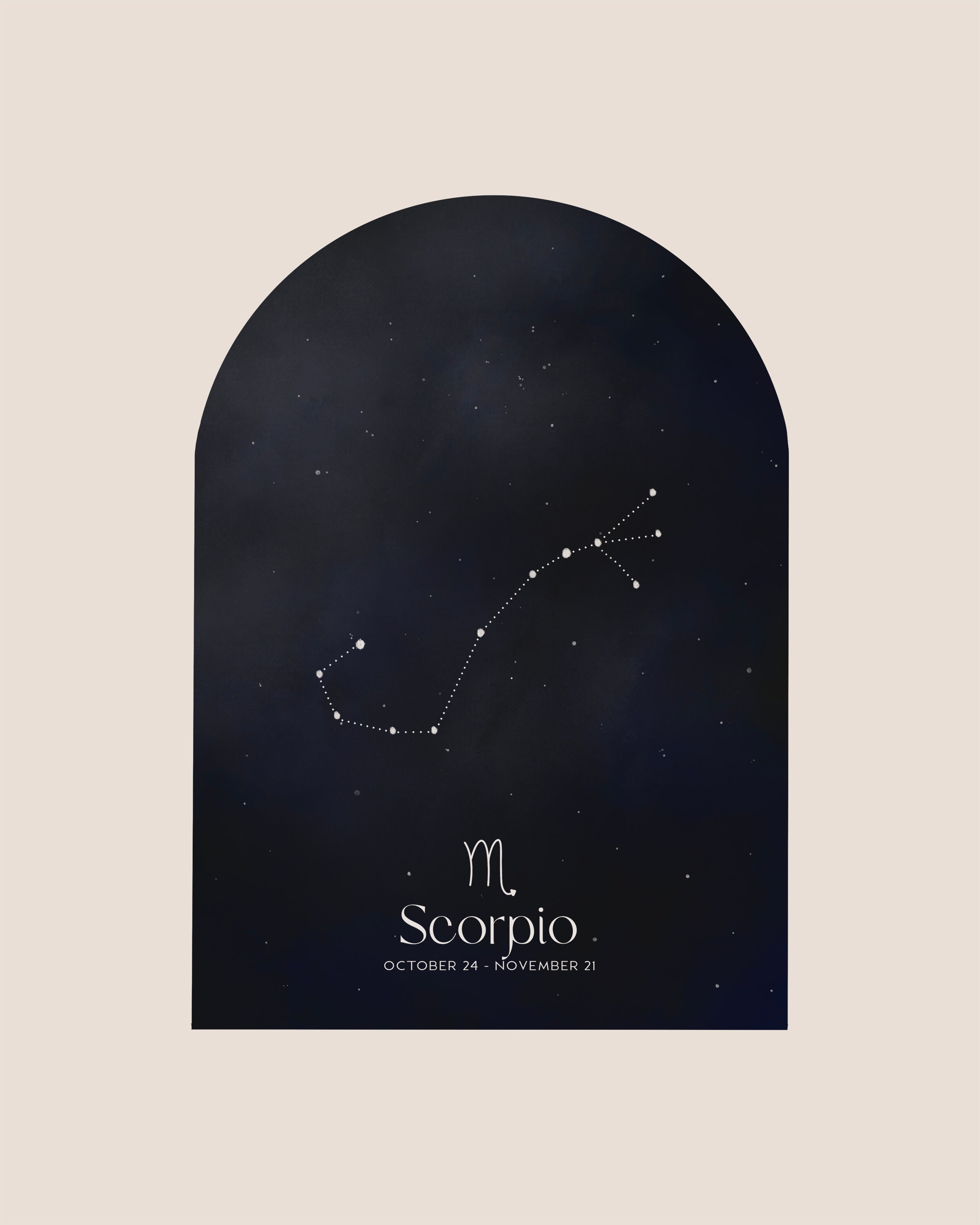 Minimalist Printable Zodiac Sign Poster // Valentine's Day Gift