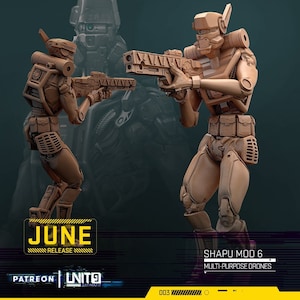SHAPU MOD 6 - Mehrzweck-Drohnen / 2 Styles / Juni 2022 / Sci-Fi Cyberpunk / UNIT9