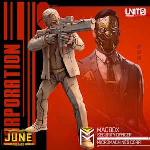 SECURITY OFFICER MADDOX - Micromachines Corp. / 2 Styles / June 2023 / Sci-Fi Cyberpunk / UNIT9