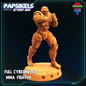 Lutador de Mma Cibernético Completo / Ficção Científica Cyberpunk / Papsikels