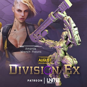 AMANDA &#39;WRENCH&#39; PISTONS - Division Ex / August 2021 / Sci-Fi Cyberpunk / UNIT9