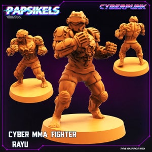 Cyber MMA Fighter Rayu / Sci-Fi Cyberpunk / Papsikels