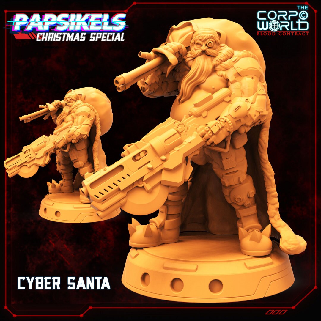 Cyber Santa / Cyberpunk / Papsikels - Etsy