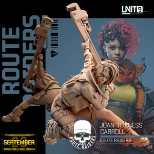 JOAN &#39;TITANESS&#39; CARROLL - Route Raiders / 2 Styles / September 2023 / Sci-Fi Cyberpunk / UNIT9