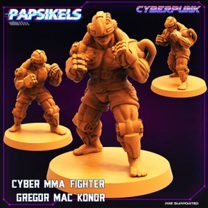 Cyber MMA Fighter Gregor Mac Konor / Sci-Fi Cyberpunk / Papsikels