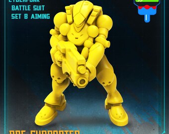 Cyberpunk Battle Suit Set B / Sci-Fi Cyberpunk / Papsikels