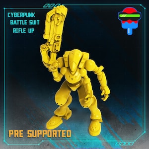Cyberpunk Battle Suit Rifle Up / Sci-Fi Cyberpunk / Papsikels
