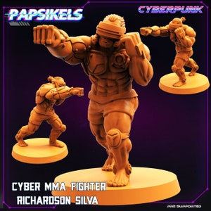 Cyber MMA Fighter Richardson Silva/ Sci-Fi Cyberpunk / Papsikels