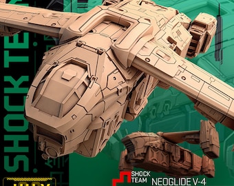 NEOGLIDE V-4 - Shock Team VTOL / July 2023 / Sci-Fi Cyberpunk / UNIT9