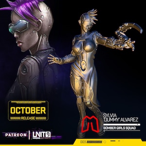 SYLVIA 'DUMMY' ALVAREZ - Bomber Girls Squad / October 2021 / Sci-Fi Cyberpunk / UNIT9