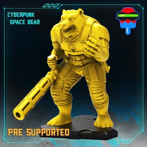 Cyberpunk Space Bear / Sci-Fi Cyberpunk / Papsikels