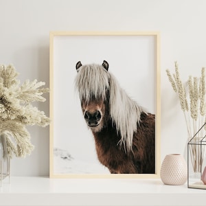 Horse Wall Art Print, Animal Wall Art Print, Farmhouse Wall Art Print, Farm Wall Decor, Nature Wall Art, Animal Digital Poster - PWA0007