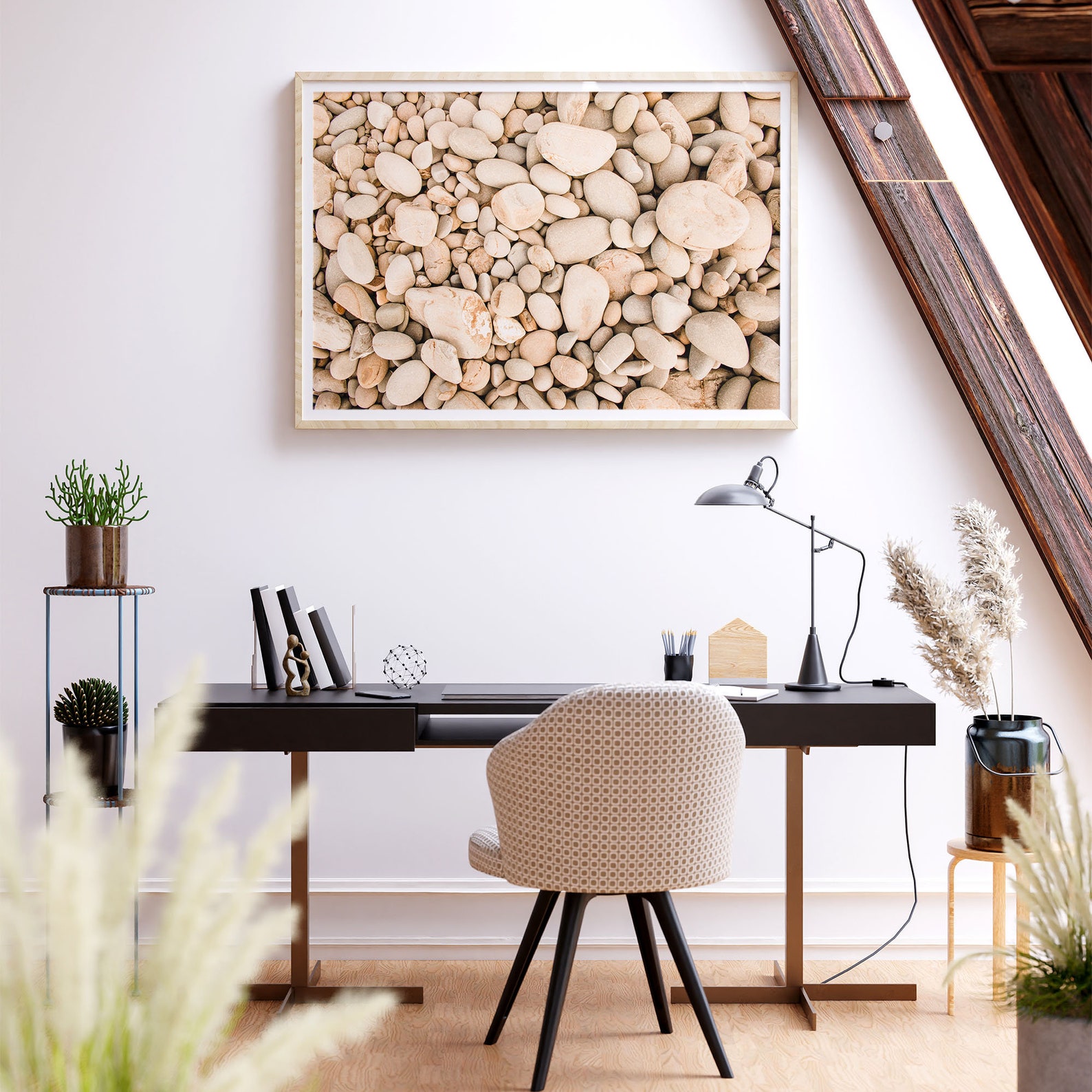 River Rocks Wall Art Print Pebble Stones Print Art Etsy