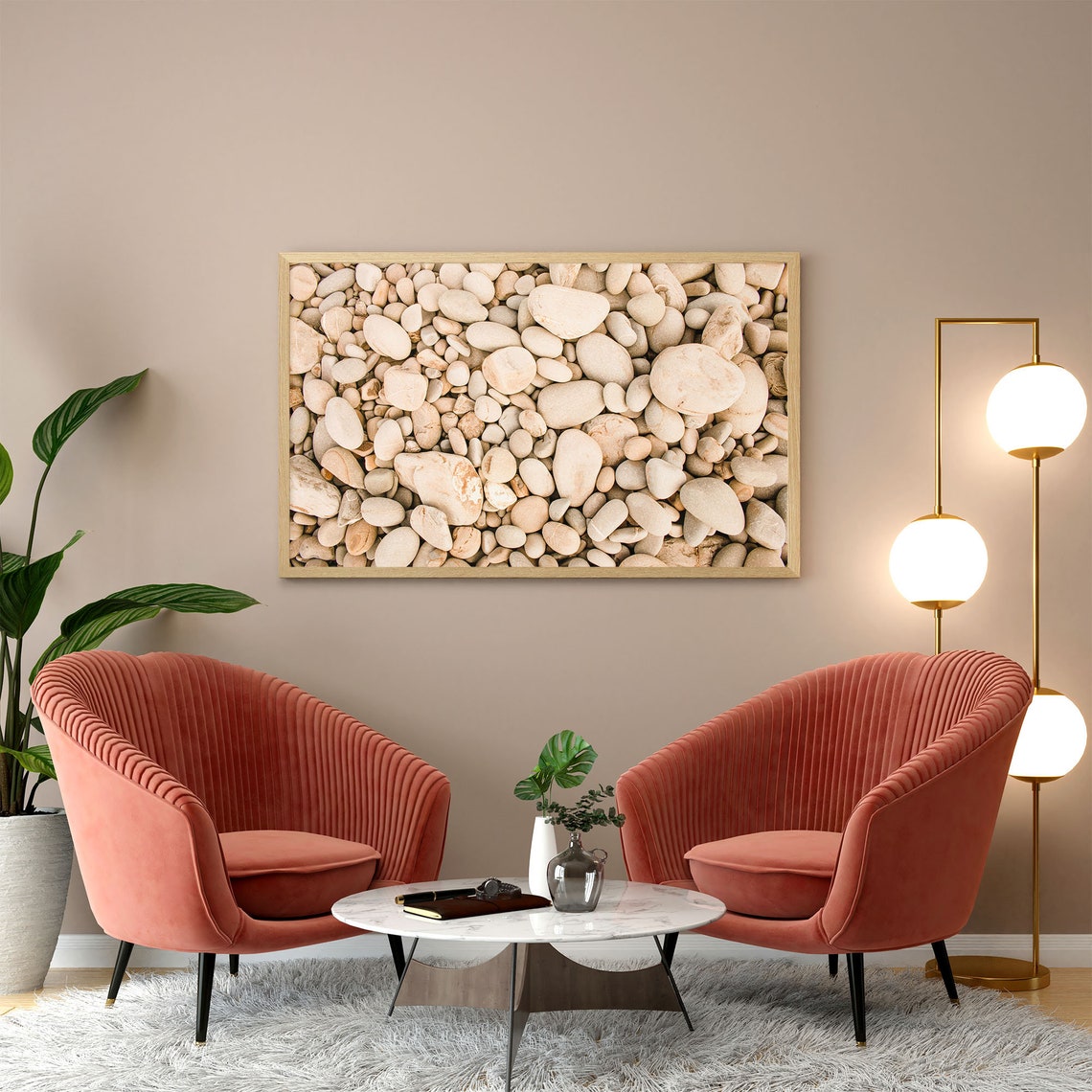 River Rocks Wall Art Print Pebble Stones Print Art Etsy