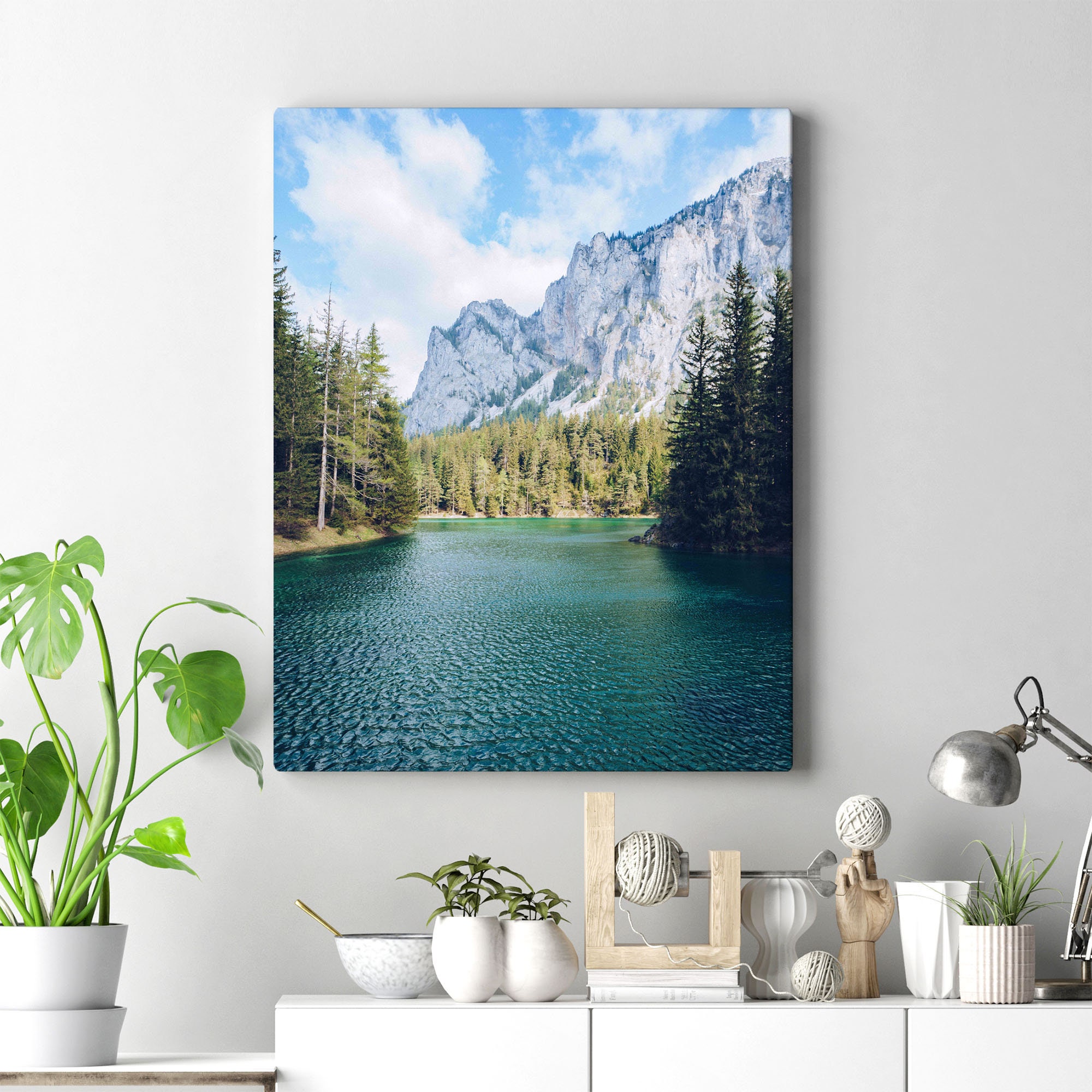 Lake Wall Art Print Landscape Canvas Print Printable Art Etsy