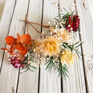 Colourful Paper Daisy Dried Flower Hair Pins, Spring Wildflower Dried Flower Hair Accessory, Wedding Flowers