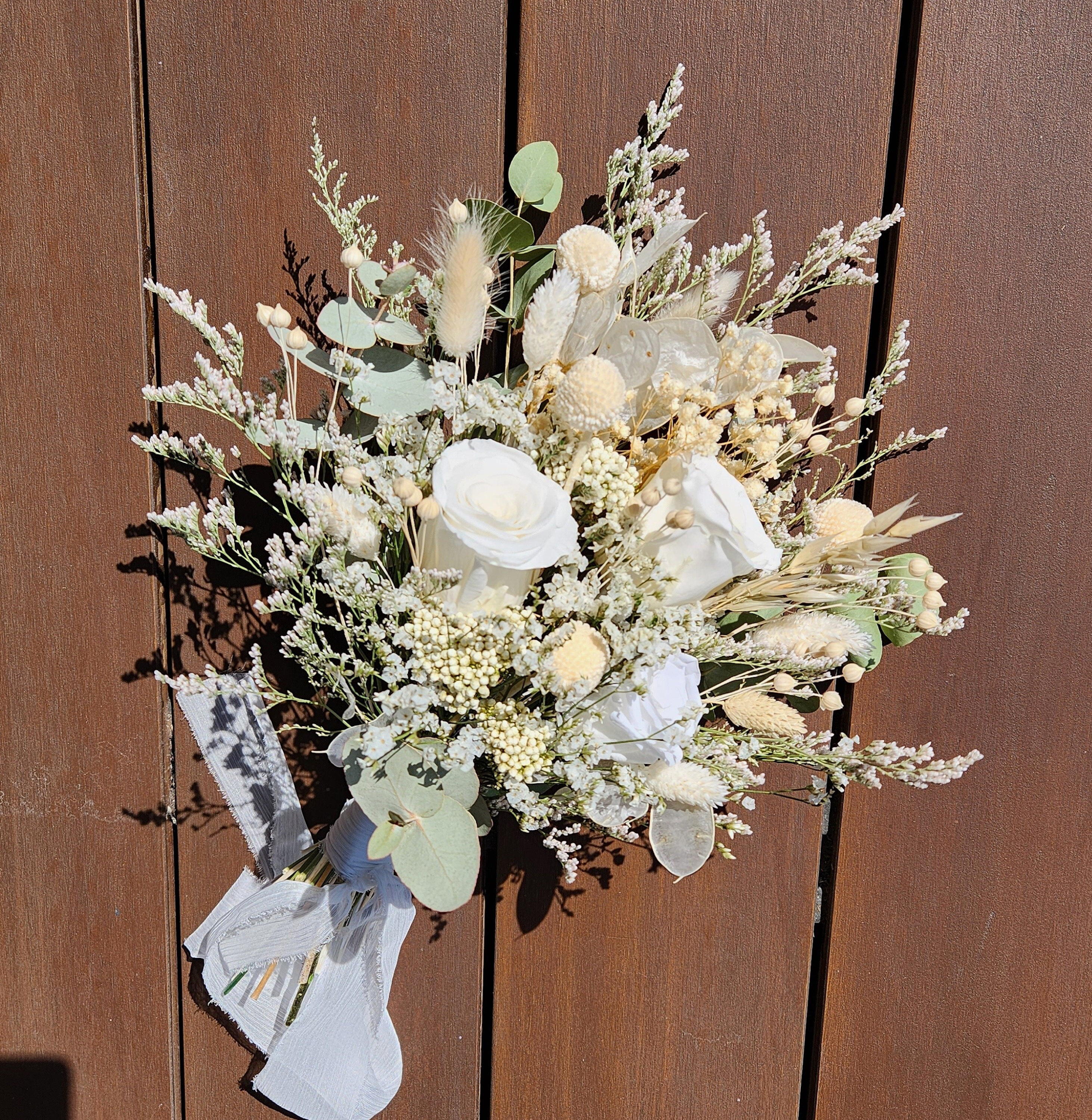 White \u0026 Green Dried Flower Bouquet, Country Wedding Flower Arrangement,  Home Decor - Etsy Israel, image size:2925x3000