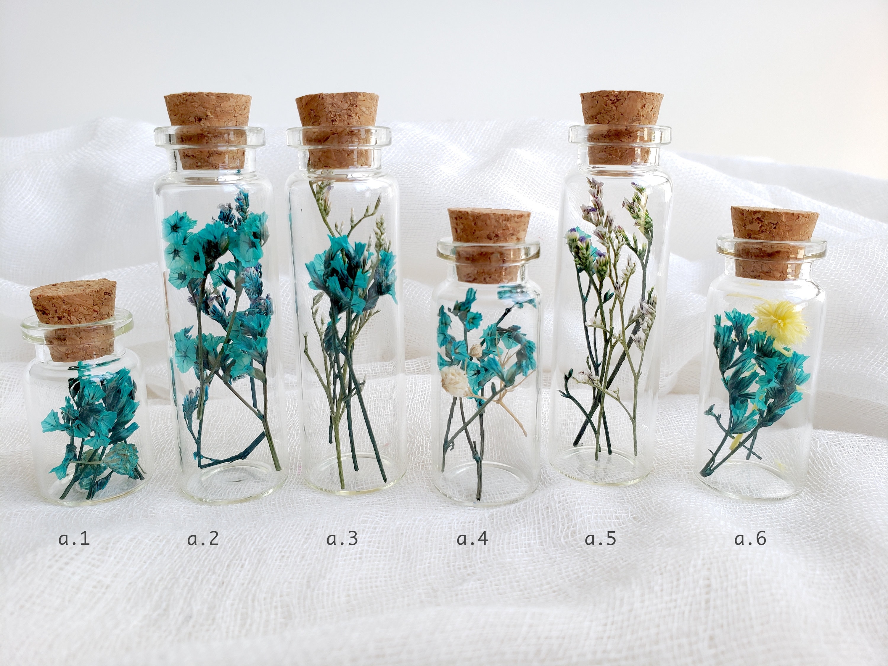 Dried Flowers in Mini Glass Bottle Create Your Own Style Etsy