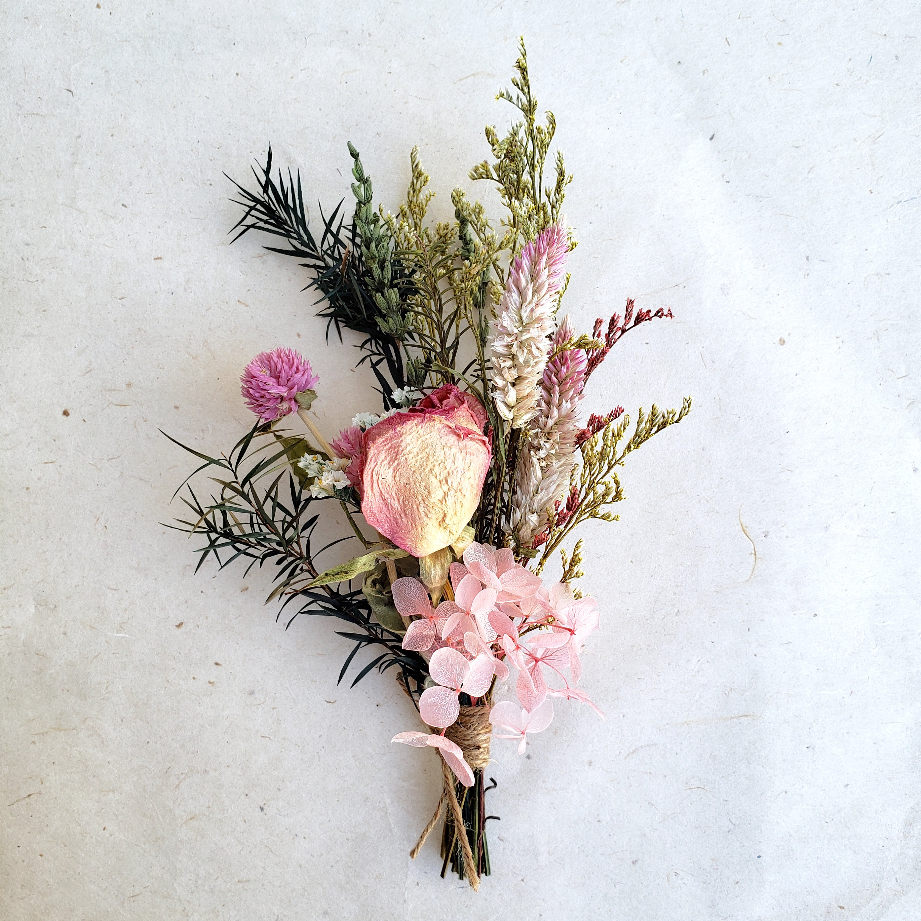 Mini Dried Flower Bouquet Small Dried Floral Bunch Floral Etsy