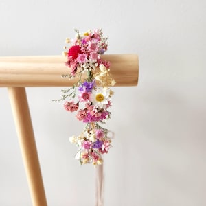 Spring Wildflower Crown, Colourful Hair Accessory, Dried Flower Halo, Event Flowers