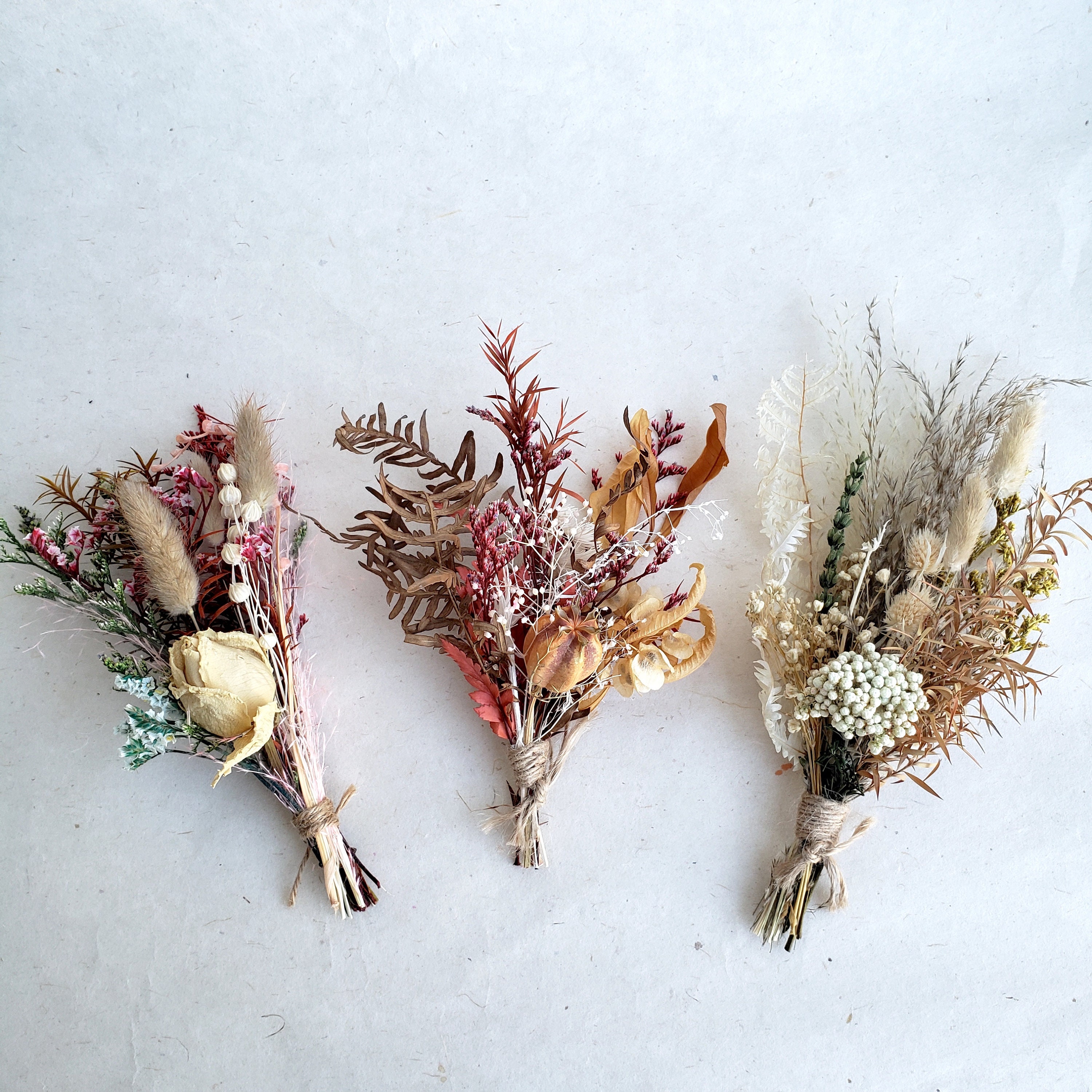 Mini Dried Flower Bouquet Small Dried Floral Bunch Floral Etsy