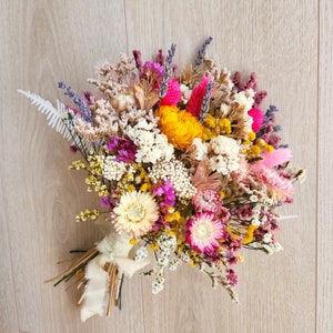 Wild Flower Bouquet, Colourful Dried Flower Bouquet, Wedding Flower Arrangement