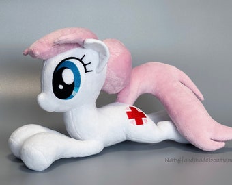 17" Plushie Pony Nurse Redheart Handmade