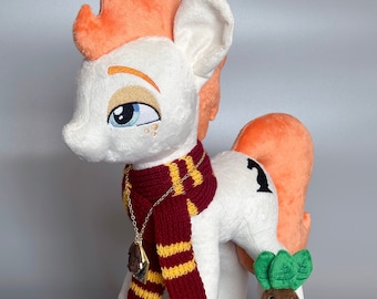 17" Wizard Plush Handmade Plushie Pony With Keychain