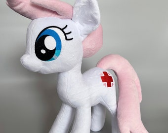 17" Plushie Pony Nurse Redheart Handmade