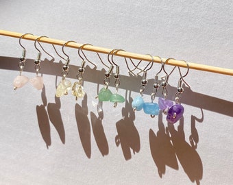 Crystal Dangle 'en Drop Earrings | Single Gemstone Earrings | Crystal Earrings | Dangle Earrings