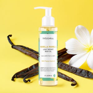 Lightweight Body Oil| Easy absorption| Moisturizer Oil with Papaya Oil| Jojoba oil| non greasy body oil| Vanilla