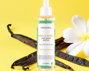 Vanilla Body Oil | Lightweight Papaya Seed Oil Moisturizer