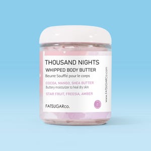 Whipped Body Butter for Dry skin| Body Butter| Body Moisturizer with Shea Butter & Mango Butter | Thousand Nights
