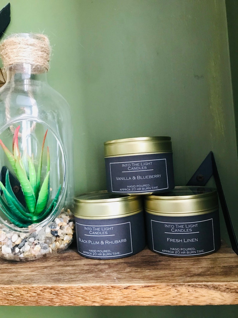 Fresh linen scented tin candle 10cl