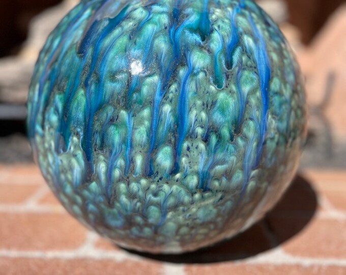 Extra Large Ceramic Ball Blue 11 Ceramic Gazing Ball Garden Ball Garden