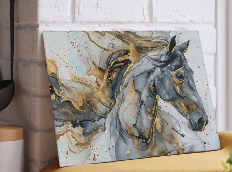 Decorative horse cutting board leaning against kitchen wall, western kitchen decor, horse lover home accent
