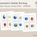 Geometric Solids in Real Life Sorting Cards | Solidos Geometricos ...