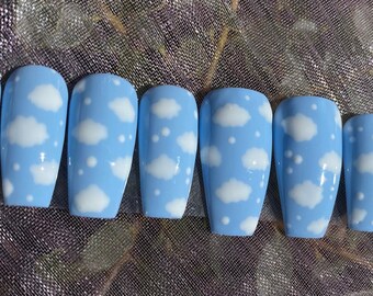 Baby Blue Nails Etsy Baby Blue Nails Etsy