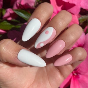 Baby Pink Yin Yang Press On Nails