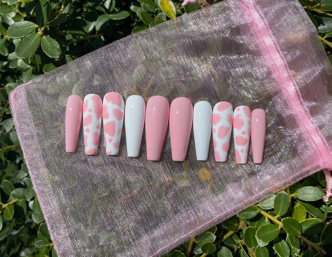 Buy Luxe Baby Pink Marble Glitter Gel Nails, Custom Press on Nails,  Reusable Nails, Stick on Nails,long Coffin Fake Nails,marble Nail,fake Nails  Online in India - Etsy