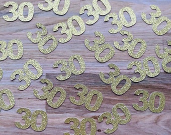 30th Birthday Decorations, Glitter Confetti, Dirty 30 Decor, 30th Anniversary, Party Supplies, Gold, No Shed Glitter, Age Confetti, Thirty