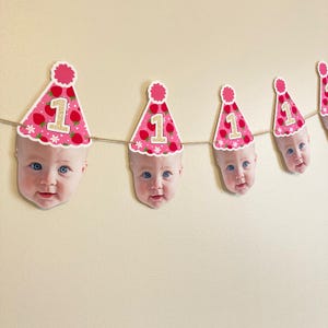 Strawberry Party Face Banner, Berry Sweet Birthday, 1st Birthday, Custom Face Banner, Berry Sweet, Kid Face Banner, Berry Cute, Strawberry