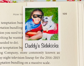 Custom Photo Bookmark, Personalized Picture Bookmark, Polaroid Magnetic Bookmark, Family Photo Gift, Grandma Gift, Best Friend Gift
