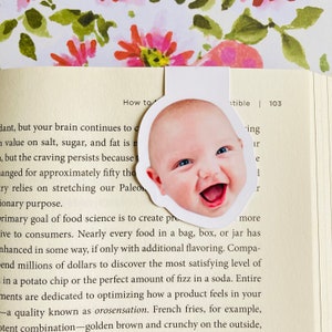 Custom Face Bookmark, Personalized Photo Gift, Magnetic Bookmark, Custom Bookmark,  Grandparents Gift, New Mom, Birthday Gift, Boo Gift
