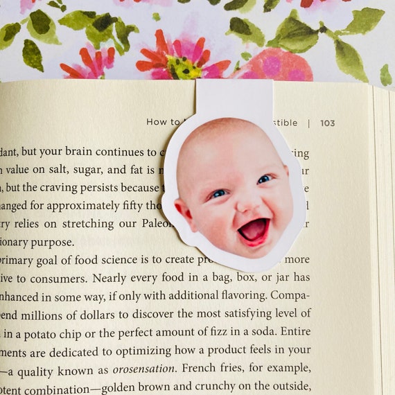 Custom Photo Bookmark, Personalized Face Bookmark, Mother’s Day Gift for Mom Grandma, Magnetic Bookmark, Gift from Kids, Keepsake Gift
