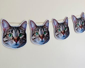 Pet Face Banner, Custom Face Banner, Photo Banner, Birthday Banner, Decor, Personalized Face Photo Banner, Bachelorette Decorations, 30th