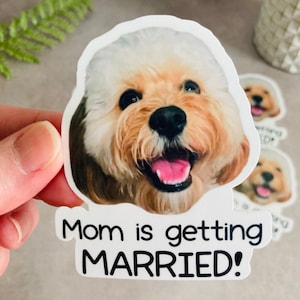Stickers maman va se marier, Stickers photo, Stickers animaux de compagnie personnalisés, Décoration de mariage, EVJF, Stickers "Retenez cette date", Fiançailles