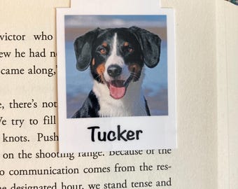 Custom Pet Photo Bookmark, Personalized Dog Bookmark, Cat Photo Bookmark, Polaroid Magnetic Bookmark, Pet Lover Gift, Dog Mom Gift