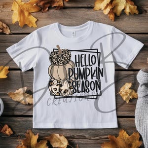 Hello Pumpkin Season PNG | Fall Digital Download for Cricut & Sublimation
