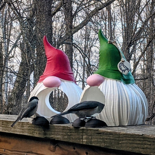 Bird Feeder -Handcrafted gift for garden & home. A whimsical Gnome birdfeeder Gift idea to friends , birds , Mother's day , housewarming .